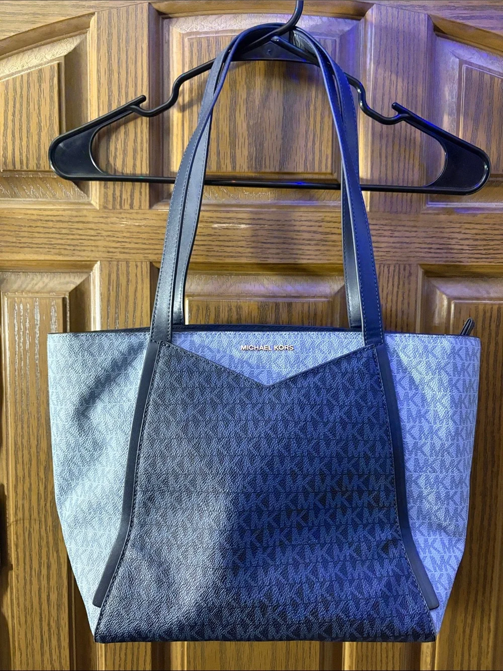 Michael Kors Whitney Two-Tone Navy and Light Blue Tote
